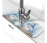 Entemne Simpatico tappetino per rubinetto a forma di gnomo oceano stella marina per lavello da cucina assorbente paraspruzzi vassoio raccogli gocce rubinetto tappetino per rubinetto per bancone del