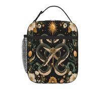 Entemne Snakes_ Borsa termica per il pranzo con motivo floreale, per bambini, uomini, donne, piccola borsa termica per il pranzo, impermeabile, a prova di perdite, per lavoro, picnic, scuola