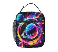 Entemne Space Planets Borsa per il pranzo con sistema solare per bambini, uomini e donne, borsa termica per il pranzo, piccola borsa termica resistente all'acqua, a prova di perdite, per lavoro