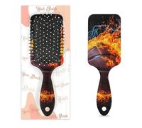 Entemne Spazzola per capelli per donne, uomini, ragazze e ragazzi, con acqua di fuoco, pallacanestro, pittura, massaggio del cuoio capelluto, pettine a cuscino d'aria, pettine per capelli asciutti