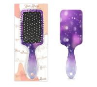 Entemne Spazzola per capelli per donne, uomini, ragazze e ragazzi, fantasia a pois viola, spazzola massaggiante per cuoio capelluto, pettine con cuscino d'aria, per capelli asciutti e bagnati
