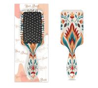 Entemne Spazzola per capelli per donne, uomini, ragazze e ragazzi, maschera etnica indiana floreale del cuoio capelluto spazzola per massaggio del cuoio capelluto spazzola a cuscino d'aria per capelli