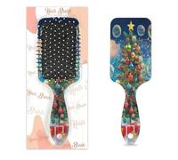 Entemne Spazzola per capelli per donne, uomini, ragazze, ragazzi, albero di Natale, fantasia, bolla, massaggio del cuoio capelluto, pettine per capelli asciutti bagnati, districanti, antistatici