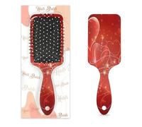 Entemne Spazzola per capelli per donne, uomini, ragazze, ragazzi, cuore rosso, fantasia, San Valentino, massaggio del cuoio capelluto, pettine a cuscino d'aria, pettine per capelli bagnati e asciutti