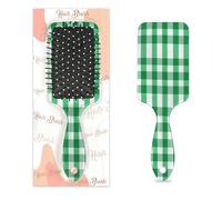 Entemne Spazzola per capelli per donne, uomini, ragazze, ragazzi, verde, rustica, griglia di bufalo, spazzola massaggiante per cuoio capelluto, pettine a cuscino d'aria, per capelli asciutti e bagnati