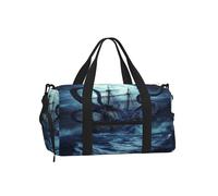 Entemne Spring Wildflowers - Borsa sportiva da palestra con scomparto per scarpe da donna e uomo, borsa da viaggio leggera e resistente all'acqua, per il fine settimana e la notte, Sea Moon Krakens