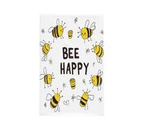 Entemne Strofinaccio da cucina con scritta in inglese "Cute Bee Happy Citation", assorbente a nido d'ape, in microfibra, ad asciugatura rapida, per l'inaugurazione della casa, idea regalo, decorazione