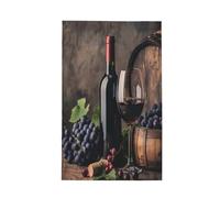 Entemne Strofinaccio da cucina in stile vintage con uva di vino, assorbente, in microfibra, ad asciugatura rapida, per l'inaugurazione della casa, idea regalo, decorazione per la casa, 40,6 x 66,6 cm