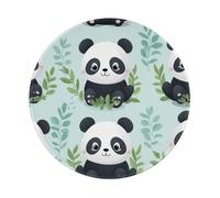 Entemne Tappetino per mouse rotondo piccolo con simpatico motivo panda con base in gomma antiscivolo, tappetino per mouse da 20 cm, tappetino per mouse portatile, lavabile, tappetino da scrivania per