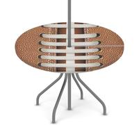 Entemne Tovaglia da esterno con foro per ombrello, tovaglia rotonda in pizzo con bordo elastico, 114,3-142,2 cm, impermeabile, con cerniera, per tavolo da patio, picnic, decorazione per feste