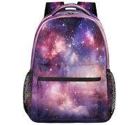 Entemne Zaino per la scuola per bambini e bambine, con galassia, cielo stellato, nebulosa grande, per scuola elementare, secondaria, impermeabile, leggero, per adolescenti, viaggi, escursioni