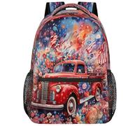 Entemne Zaino per la scuola per bambini per ragazzi e ragazze, con bandiera degli Stati Uniti, grande zaino per la scuola elementare secondaria, impermeabile, leggero, per adolescenti, viaggi