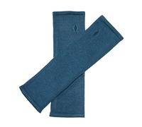 Enter the Complex® Manicotti di Lana per le Donna, Lana Merino, Scaldapolsi Senza Dita, Scaldabraccia, Blu Petrolio