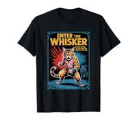 Enter the Whisker Martial Arts Cat Action Poster Parodia Maglietta