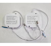 enterelettronics Kit 2 Alimentatore 12V Stabilizzato (1.5A) Caricatore Universale 18W IP67 per Telecamere Videosorveglianza Stagno con Cavi Alimentazione - (bianco e/o nero secondo disponibilità)