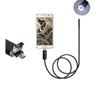 Enterelettronics Telecamera endoscopica da 1,5mt. con luce a LED regolabile e attacco Micro-USB, Type-C e USB per telefono android e PC