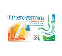Enterogermina 4 Miliardi/5ml Sospensione Orale Ripristino Flora Microbica Intestinale, 10 Flaconcini