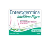 Enterogermina Intestino Pigro, Fermenti Lattici, Probiotici, Prebiotici, FOS, Integratore Regolarità Intestinale, con Psillio, Ibisco, Ippocastano, Opuntia, 20 Bustine Gusto Frutti di Bosco