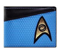 Enterprise USS Starfleet Emblem Voyage Uniforme di Scienza Portafoglio/Portamonete Bi-Fold Tasca per Monete & Porta-Carte, Blu