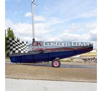 Enterprise Vela Gommone Overboom Premium su Misura Impermeabile Barca Cover Grey