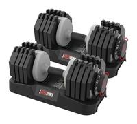 EnterSports 12kg Manubri regolabili salvaspazio, manubri regolabili antiscivolo 5 livelli peso, ottimi per casa, ufficio, palestra, allenamento