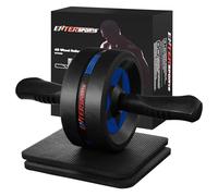 EnterSports Ab Roller, Ab Trainer per la casa con due ginocchiere, ruota addominale per allenamento muscolare addominale, ruote per esercizi addominali, adatto per principianti, avanzati e