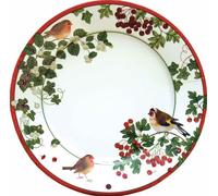 Entertaining with Caspari - Set di 2 piatti piani Winter Birds, 16 piatti in totale