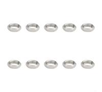 Entgoinggo 10 pezzi in lega, per dado valvola di bloccaggio, per anello, per, per 6V1 e, per valvole americane 8V1, per dadi di bloccaggio sicuri con nucleo valvola argento resistente alla ruggine, (D