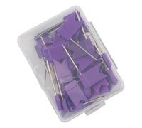 Entgoinggo 50 puntine colorate a forma di bandiera per bacheche, resistenti, puntine per messaggi, per ufficio, scuola, organizzazione della casa e decorazioni artigianali (viola)