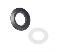 Entgoinggo Adattatore doppio pulsante di scarico WC, kit di conversione per serbatoi da 48 mm e 58 mm, con piastra reversibile, per una facile installazione, soluzione di riparazione plastica (nero)