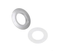 Entgoinggo Adattatore doppio pulsante di scarico WC, kit di conversione per serbatoi da 48 mm e 58 mm, con piastra reversibile, per una facile installazione, soluzione di riparazione plastica (argento