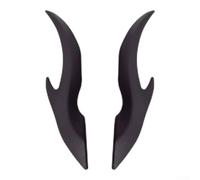 Entgoinggo Adesivo decorativo 3D flessibile in silicone, resistente alle intemperie, accessorio per la personalizzazione degli interni dell'auto, rosso e nero, coppia di 28,5 x 7 cm (nero)