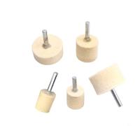Entgoinggo Bobs per lucidatura in feltro di lana per utensili rotanti Dremel, codolo da 6 mm, accessorio per metallo, vetro, stampi per gioielli, pulizia e finitura (30 mm)