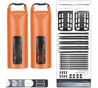 Entgoinggo Borsa impermeabile per forcella da 5 l, con supporto sicuro a tre punti, per bici da strada, mountain bike, tour, avventure quotidiane (C)