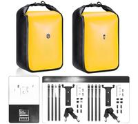 Entgoinggo Borsa impermeabile per forcella della bicicletta, 10 l, a sgancio rapido, per mountain bike, bici da strada, e-bike e scooter, in PVC, con facile montaggio (2 set, giallo)