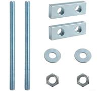 Entgoinggo Bulloni di fissaggio per WC a parete con staffa offset da 3 cm per cassetta a scomparsa in ferro zincato Kit di rotazione a doppio foro per Geberit per Grohe Wall Hung Pan (A)