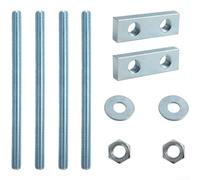 Entgoinggo Bulloni di fissaggio per WC a parete con staffa offset da 3 cm per cisterna nascosta in ferro zincato Kit di rotazione a doppio foro per Geberit per Grohe Wall Hung Pan (B)