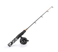 Entgoinggo Canna da pesca telescopica e mulinello per Combo, resistente e portatile, da viaggio, con guide lisce, per fare surf e casting in mare, pieghevole, per pesca all'aperto (C57-canna da pesc