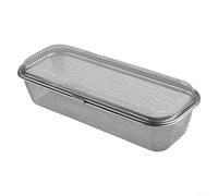 Entgoinggo Cesto portaoggetti per lavastoviglie, portaposate, organizer per utensili da cucina, in acciaio inox, compatto, 27,5 x 11,5 x 4,5 cm (L)