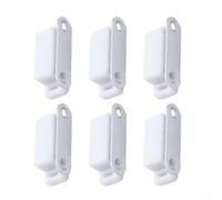 Entgoinggo Chiusure magnetiche resistenti per ante di armadietti da cucina, cassetti e armadi, in plastica ABS resistente, per mantenere le porte saldamente chiuse, confezione da 6 (bianco)