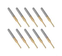 Entgoinggo Confezione da 10 frese in carburo per router CNC e incisione PCB diametro di taglio 15 mm con gambo da 1/8 di pollice rivestite punte per metallo legno plastica fibra di vetro