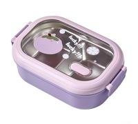 Entgoinggo Contenitore per il pranzo isolato in acciaio inox con scomparti divisi, 1000 ml, a prova di perdite, per scuola, ufficio, pendolarismo, per Beno e Kinder, viola