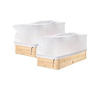 Entgoinggo Copertura antigelo, copertura rettangolare per piante, in tessuto non tessuto, per l'inverno, isolamento dal freddo, materiale traspirante (80 x 60 x 40 cm)