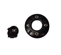 Entgoinggo Copertura per pulsante di controllo del volume del volante nera compatibile con BMW Cooper Clubman Countryman F54-F60 2014-2021(B)