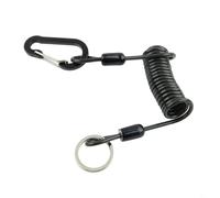 Entgoinggo Corda da pesca con molla a spirale anti-smarrimento, con anima in filo di acciaio, per pinze e ritenzione utensili, resistente, per alpinismo all'aperto (1,2 m)