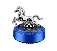 Entgoinggo Deodorante per auto a energia solare, diffusore rotante automatico per aromaterapia, a base vegetale, per decorazione interna del veicolo ed eliminazione (blu)