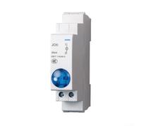 Entgoinggo Din Rail Mount LED Lampada di Segnalazione, AC/DC 24V Luci di Indicazione 82X66x45mm Din Rail Indicazione Luci JD9 Pilot (Blu)
