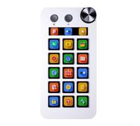 Entgoinggo Elegante tastiera visiva a 15 tasti progettata per una produzione live semplificata e la creatività (bianco)