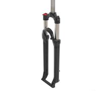 Entgoinggo - Forcella anteriore in lega di alluminio, blocco idraulico, per mountain bike, con sospensione a molla a olio e filo di controllo della spalla, per sentieri accidentati (73,7 cm, rosso)