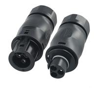 Entgoinggo IP68 3-Pin AC Solar Inverter Set Connettore Impermeabile E Presa, Per Betteri BC01 Passacavo Flessibile, Per Sistemi Energetici Alternativi Esterni
